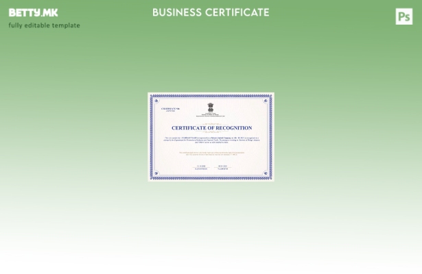 Модерен стил Индија сертификат за препознавање Шаблон за Word и PDF